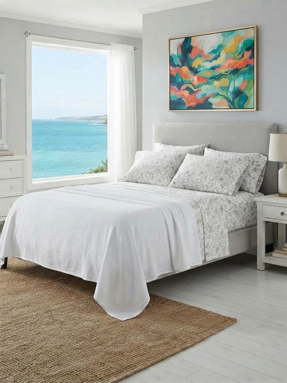 Tommy Bahama 6-Piece Full Cooling Sheet Set - Coastal Breeze (NIB)